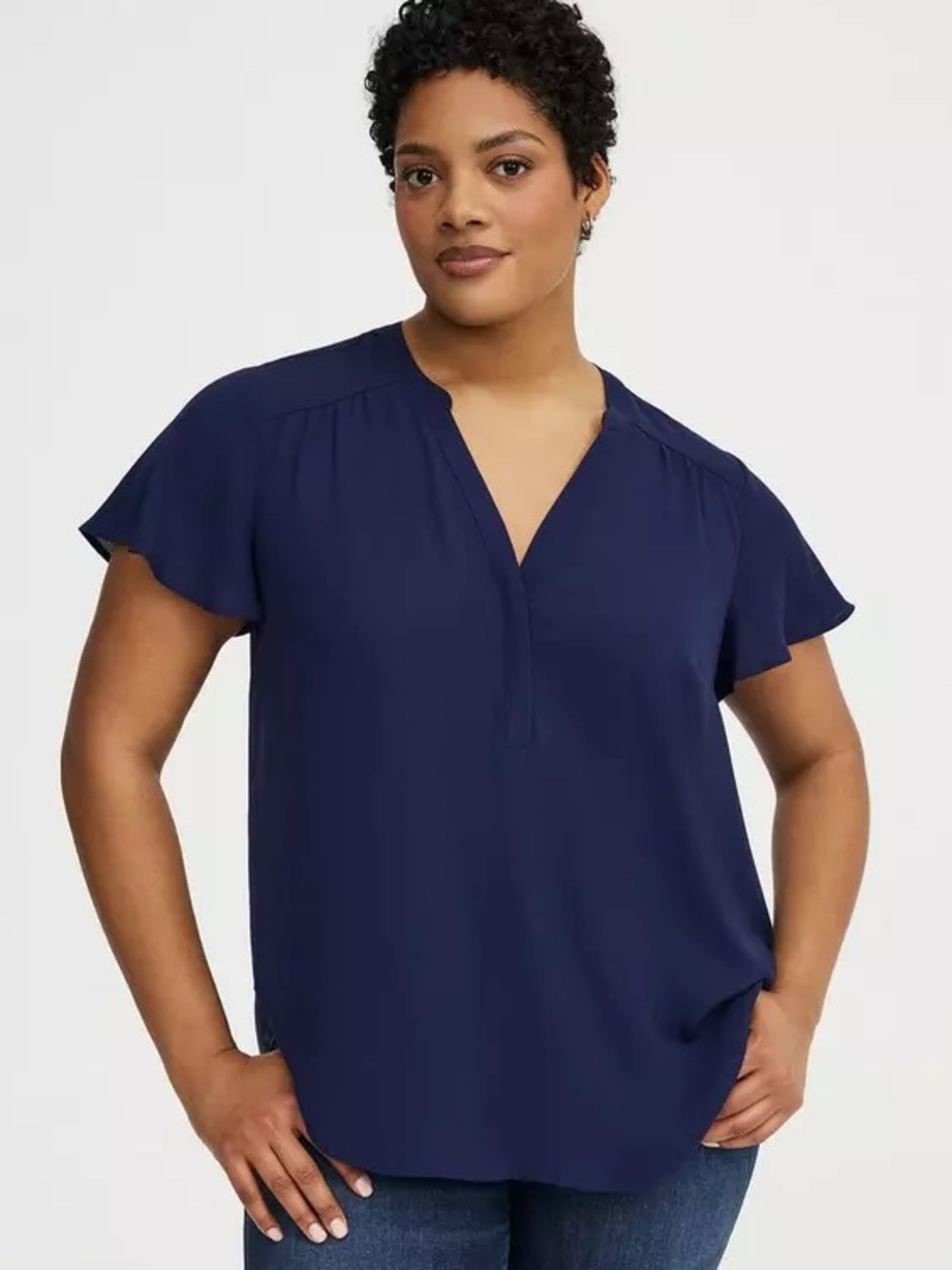 Torrid Harper Flutter Sleeve Blouse NWT